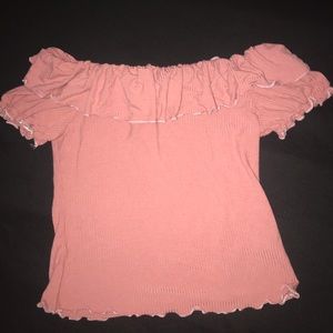 Pink off the shoulder top